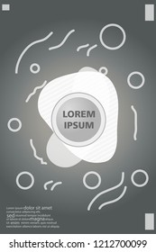 Abstract background cover design art, with a circle in the middle for text  grey.color gradient shapes composition. Eps10. fluid vector. 