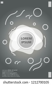 Abstract background cover design art, with a circle in the middle for text  grey.color gradient shapes composition. Eps10. fluid vector. 