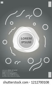 Abstract background cover design art, with a circle in the middle for text  grey.color gradient shapes composition. Eps10. fluid vector. 