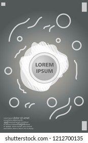 Abstract background cover design art, with a circle in the middle for text  grey.color gradient shapes composition. Eps10. fluid vector. 