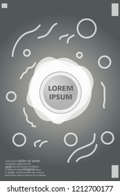Abstract background cover design art, with a circle in the middle for text  grey.color gradient shapes composition. Eps10. fluid vector. 