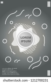 Abstract background cover design art, with a circle in the middle for text  grey.color gradient shapes composition. Eps10. fluid vector. 