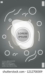 Abstract background cover design art, with a circle in the middle for text  grey.color gradient shapes composition. Eps10. fluid vector. 