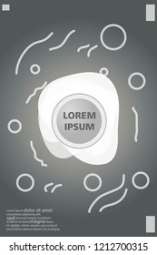 Abstract background cover design art, with a circle in the middle for text  grey.color gradient shapes composition. Eps10. fluid vector. 