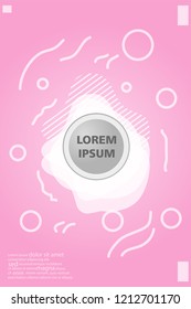 Abstract background cover design art, with a circle in the middle for text. light pink color .shapes composition. Eps10. fluid vector. 