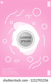 Abstract background cover design art, with a circle in the middle for text. light pink color .shapes composition. Eps10. fluid vector. 