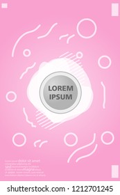 Abstract background cover design art, with a circle in the middle for text. light pink color .shapes composition. Eps10. fluid vector. 