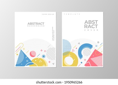 Abstract background cover design template, memphis style and modern design, suitable for cover your book, poster, greeting card and other