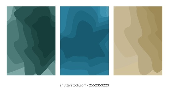 Abstract Background Cover or flyer template. Blue,brown and green theme abstract background. Wall decoration. design layout for presentation banners, flyers, posters and invitations.