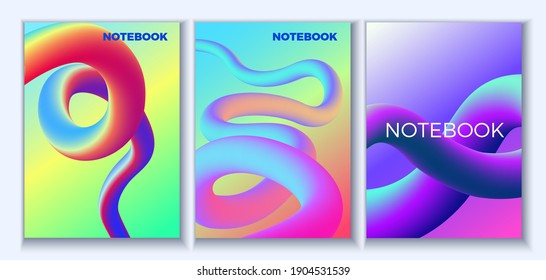 Abstract background for cover, notebook or flyer. Bright gradient. Stock vector illustration. Portfolio geometric design vector set. EPS 10. Minimal brochure layout and modern business template.