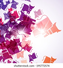 abstract background: cow