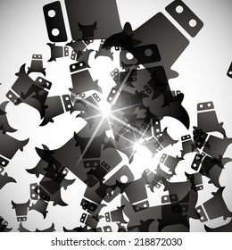 abstract background: cow