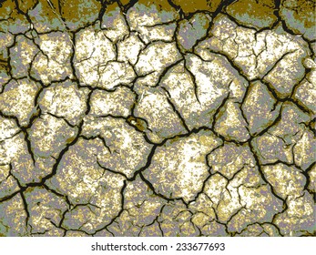 Abstract background with cracks on the ground
