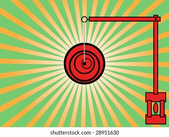 Abstract background with crane and beams - vector illustration