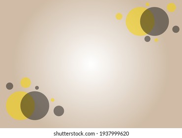 Abstract background Cream colored with beige yellow and brown circular motifs. copy space for text input template for website cover design