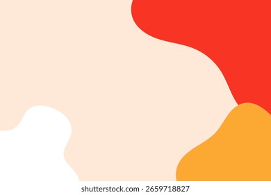 Fondo abstracto con colores crema, blanco, rojo y naranja. Un elegante fondo abstracto con Gradientes suaves, curvas suaves y transiciones de color dinámicas. Perfecto para su uso en diseños digitales