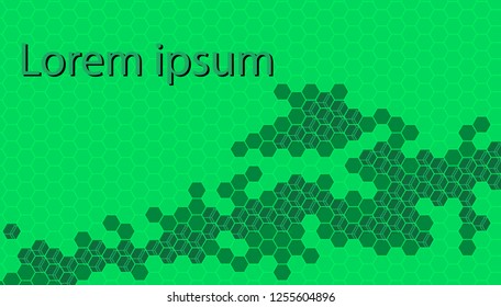 abstract background created by hexagon object and line set in to honeycomb pattern