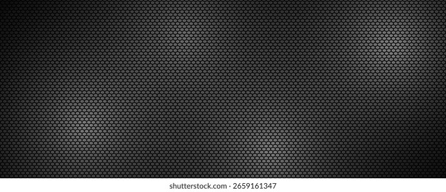 Abstrakter Hintergrund erstellt von Illustrator. Es ist eine Oberfläche aus Kohlenstoff, Metall und einem Gradienten von schwarz nach grau.