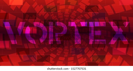 Abstract background created by several objects image to vortex