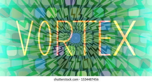 Abstract background created by several objects image to create a vortex