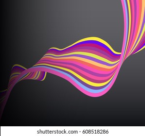 Abstract background created with colorful lines.
