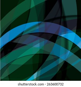 Abstract background created with colorful wavy stripes. Vector