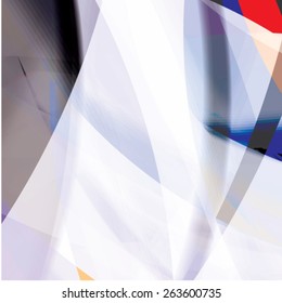 Abstract background created with colorful wavy stripes. Vector