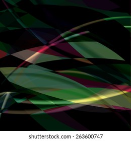 Abstract background created with colorful wavy stripes. Vector