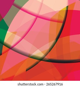 Abstract background created with colorful wavy stripes. Vector