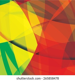 Abstract background created with colorful wavy stripes. Vector