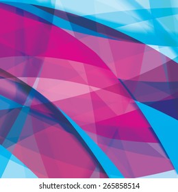 Abstract background created with colorful wavy stripes. Vector