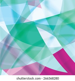 Abstract background created with colorful wavy stripes. Vector