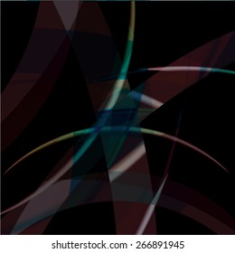 Abstract background created with colorful wavy stripes. Vector