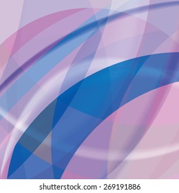 Abstract background created with colorful wavy stripes. Vector