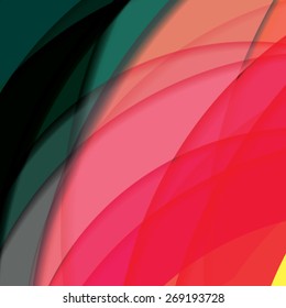 Abstract background created with colorful wavy stripes. Vector