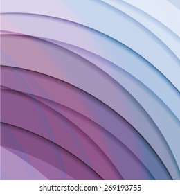 Abstract background created with colorful wavy stripes. Vector