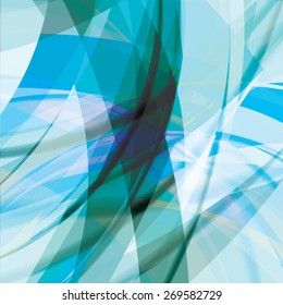 Abstract background created with colorful wavy stripes. Vector