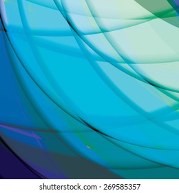 Abstract background created with colorful wavy stripes. Vector