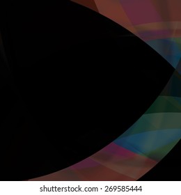 Abstract background created with colorful wavy stripes. Vector