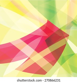 Abstract background created with colorful wavy stripes. Vector