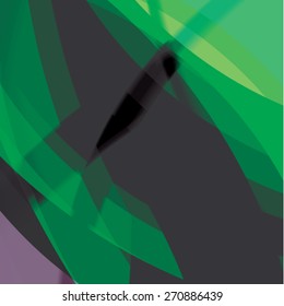 Abstract background created with colorful wavy stripes. Vector