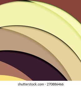 Abstract background created with colorful wavy stripes. Vector