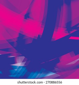 Abstract background created with colorful wavy stripes. Vector