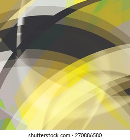 Abstract background created with colorful wavy stripes. Vector
