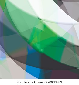 Abstract background created with colorful wavy stripes. Vector