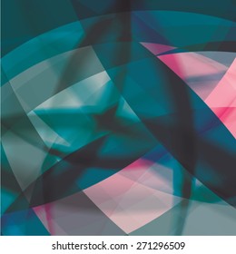 Abstract background created with colorful wavy stripes. Vector