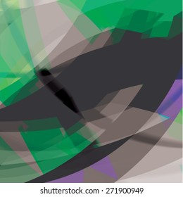 Abstract background created with colorful wavy stripes. Vector