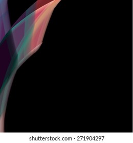 Abstract background created with colorful wavy stripes. Vector