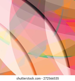 Abstract background created with colorful wavy stripes. Vector