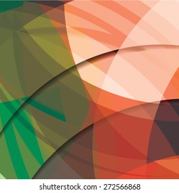 Abstract background created with colorful wavy stripes. Vector